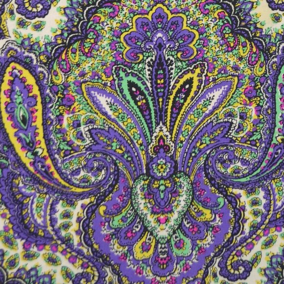 J CREW OFFICE SIREN PENCIL,SKIRT .BOHO COTTON PAISLEY PRINT SIZE 6 - Picture 3 of 9